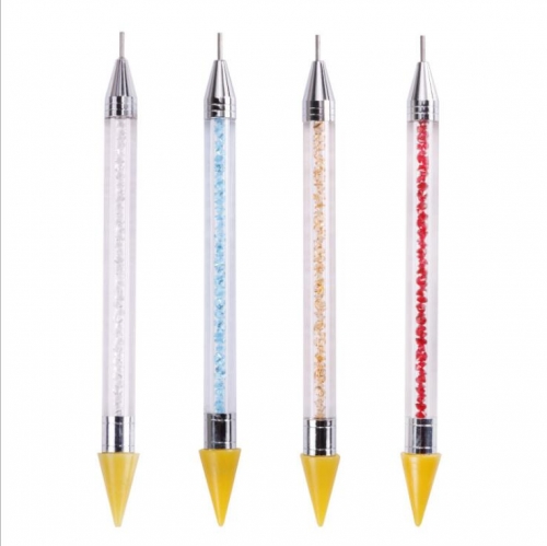 POT-38 1 Pc Dual-ended Dotting Pen Rhinestone Studs Picker Wax Pencil Crystal