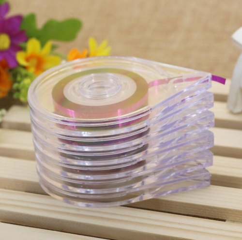 NLS-06 5pcs Nail Art Striping Tape Line Empty Case Tool Sticker Box Holder