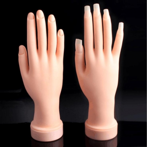 PPH-03 Right Fake Hand for Nail Art Training Flexible Soft Plastic