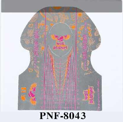 PNF-8043 500Pcs Pro Stiletto Nail Forms Acrylic Curve UV Gel Nail Extension Nail Art