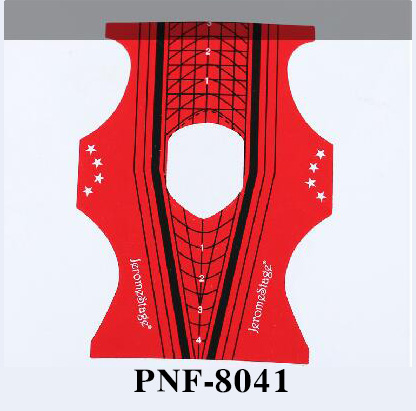 PNF-8041 500pcs/Roll Nail Art RED Nail Form Tip Extension for Nail Art Sculpting