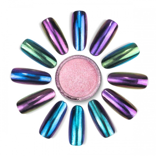 PMN-17 New Magic Mirror 12 Color Rainbow Powder For Nail Art