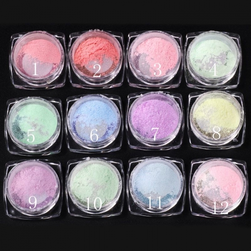 PMN-15 Newest 0.2 g/box Shinning Mirror Effect  Rainbow  Nail Powder