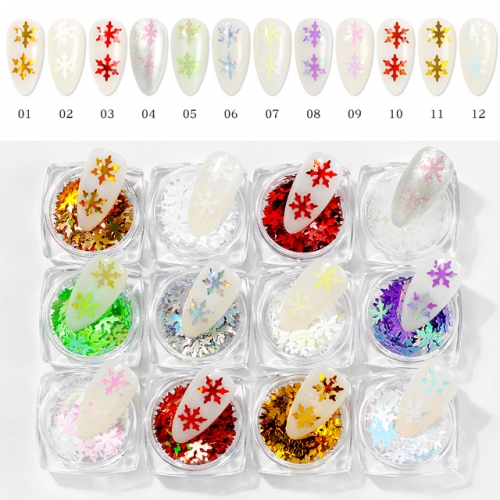 PGP-152 9 mm snowflake nail sequins
