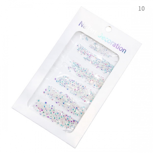 CRS-37 Clear AB nail rhinestones