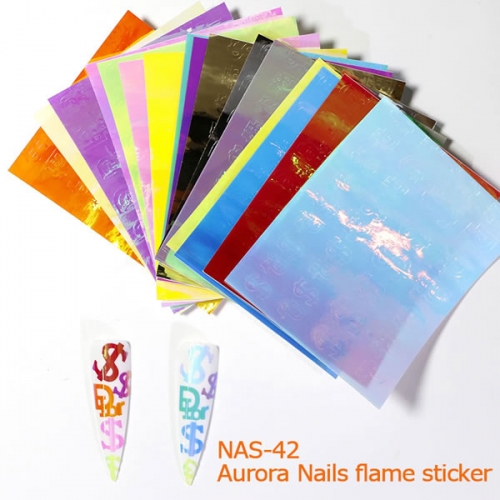 NAS-42 Dollars nail flame sticker
