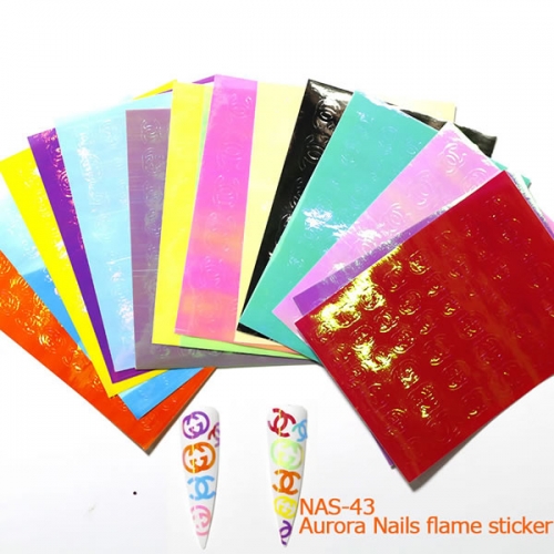 NAS-43 Nail flame sticker