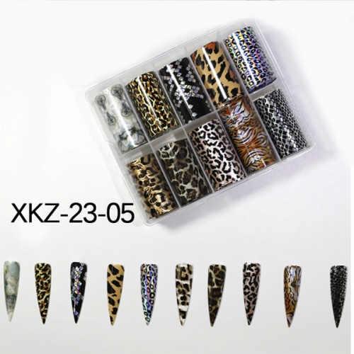 XKZ-23-05 Leopard nail transfer foil