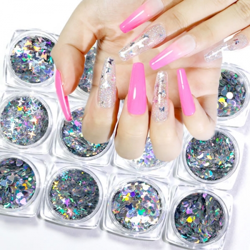 GSP-164 Laser nail glitter set