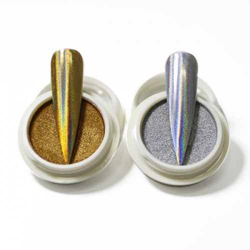 PMN-54 Gold sliver chrome holographic nail mirror powder