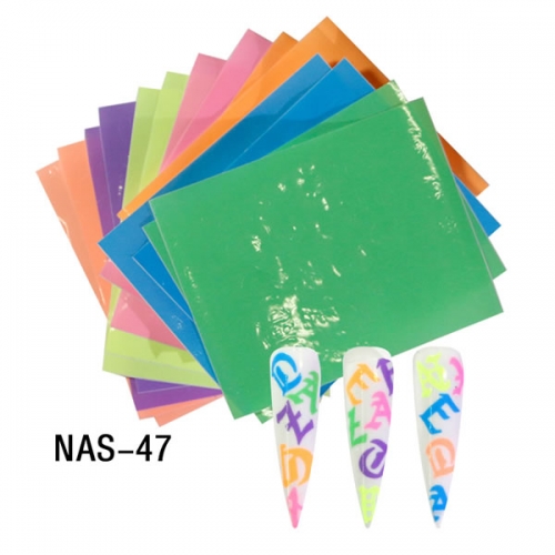NAS-47 8 colors set letters nail sticker set