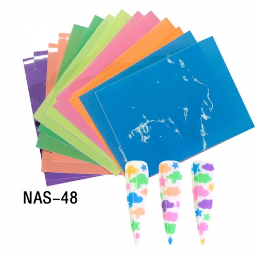 NAS-48 8 colors set cloud nail stickers