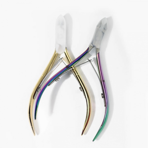PRC-55 Rainbow gold sliver nail cuticle clipper