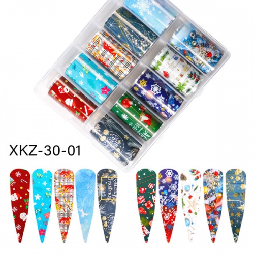 XKZ-30-01 Christmas nail transfer foil