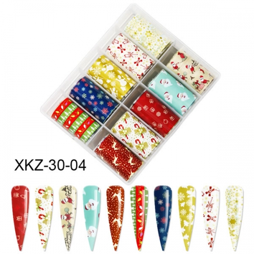 XKZ-30-04 Christmas nail transfer foil