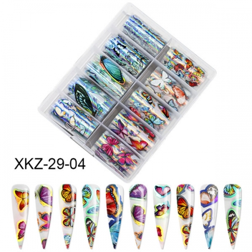 XKZ-29-04 Laser butterfly nail transfer foil