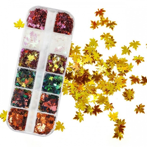 GSP-174 Autumn maple leaves nail glitter