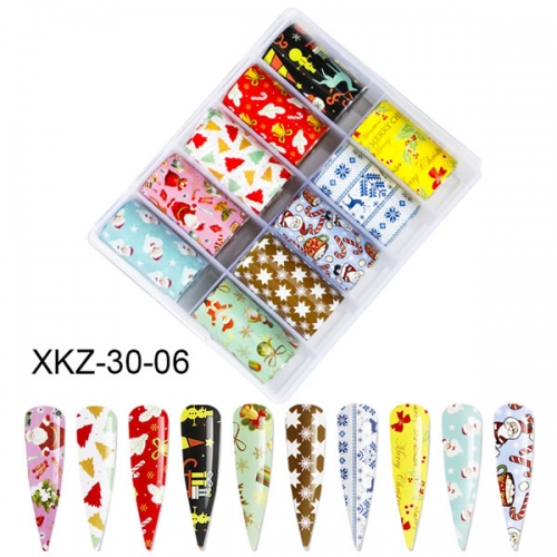 XKZ-30-06 Christmas nail transfer foils