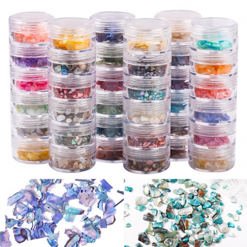 NDO-454 6 designs set seashell nail sequins