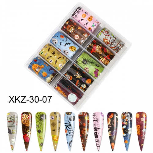 XKZ-30-7 Halloween nail transfer foil