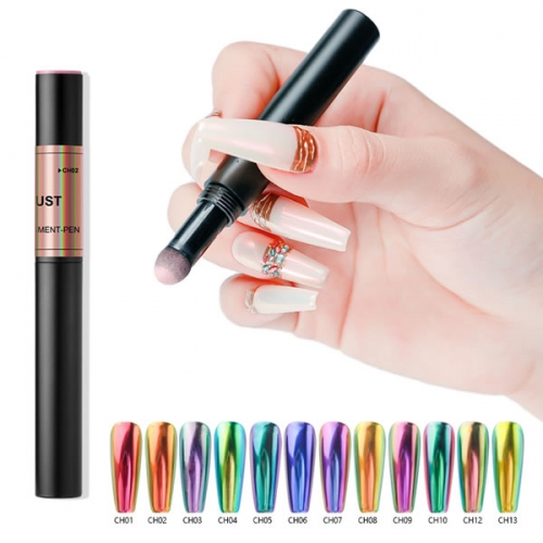 PMN-63 Aurora ice clear cushion mirror powder nail pigment pen