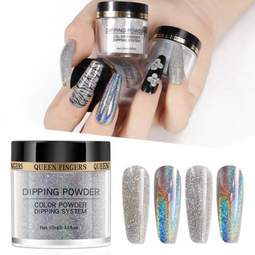 PMN-66 Holographic laser 3 in 1 glitter nail dipping powder