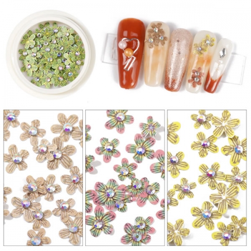 NDO-476 50pcs/jar chives flower nail art rhinestones glitter