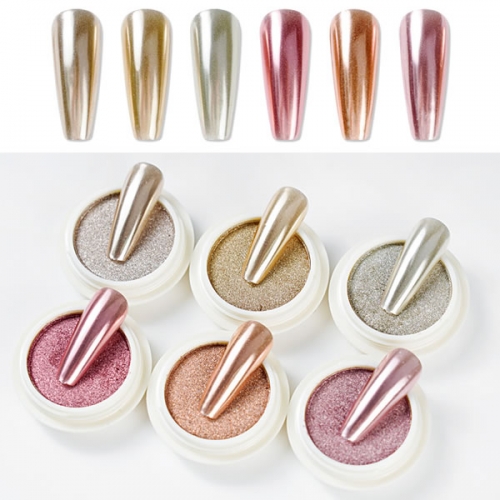 PMN-70 Gold sliver chrome pigment mirror nail powder