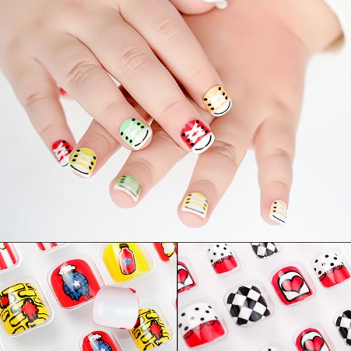 PNT-16 24pcs cartoon cute child press on nails