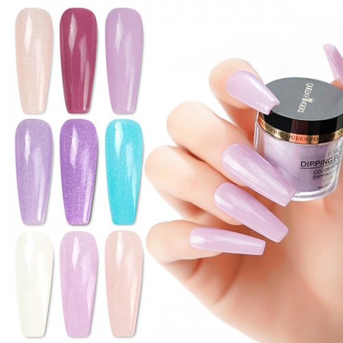 PMN-73 Pure color purple blue crystal nail dipping powder