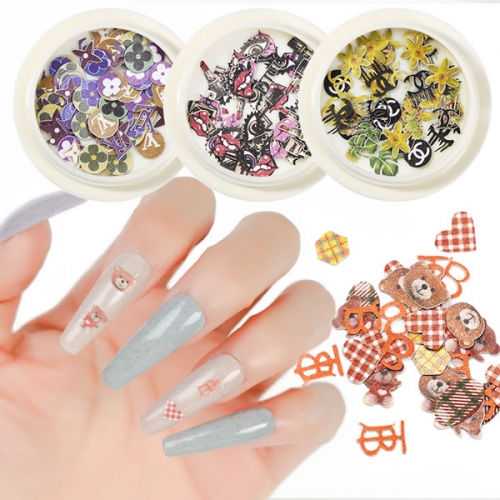 NDO-486 Brand label logo nail art glitter