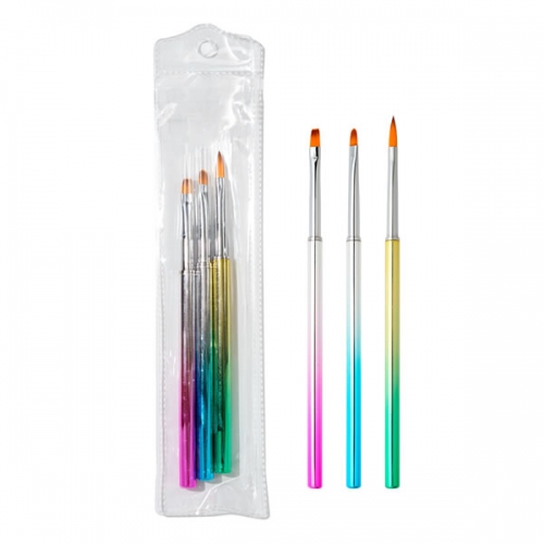 NBS-112 3pcs painting nail art brush set