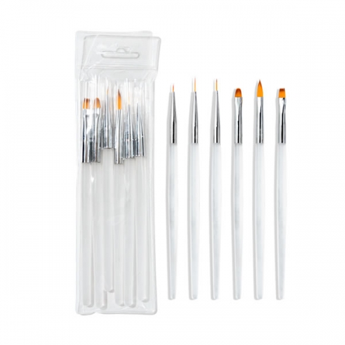 NBS-117 6pcs matte handle nail gel brush set