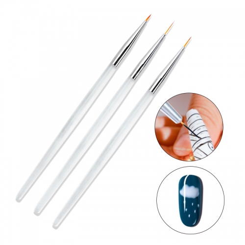 NBS-111 Matte handle liner nail brush set