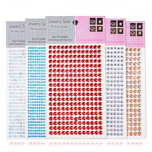 NDO-496 AB crystal diamond self adhesive nail rhinestones cross sticker