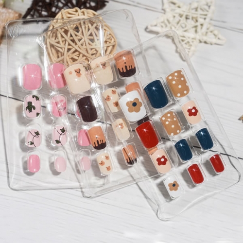 PNT-29 Colorful summer sweet zlt press on nails without glue or sticky