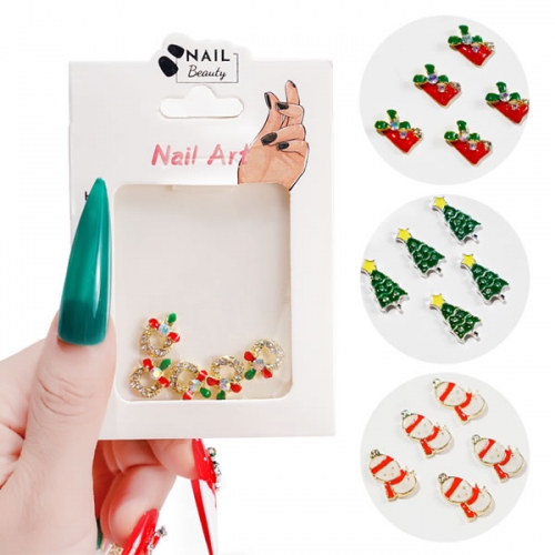 NDO-497 Christmas decorations nail art metal rhinestone alloy