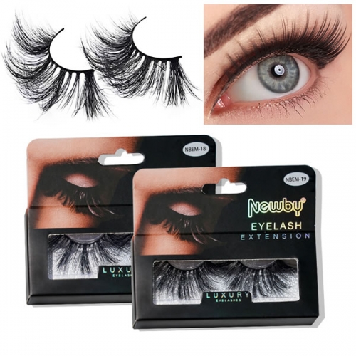 NBEM-01 to 24 Mink hair 25mm long false eyelashes