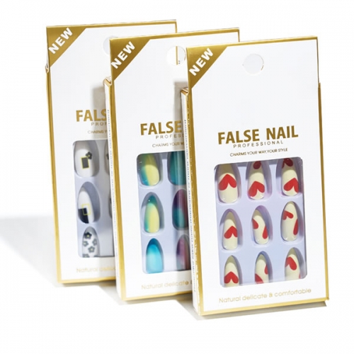 PNT-34 24pcs/box Almond nail tips press on nails