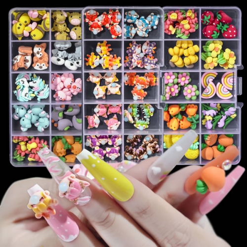 NDO-537 10 slots flower animal nail art decoration