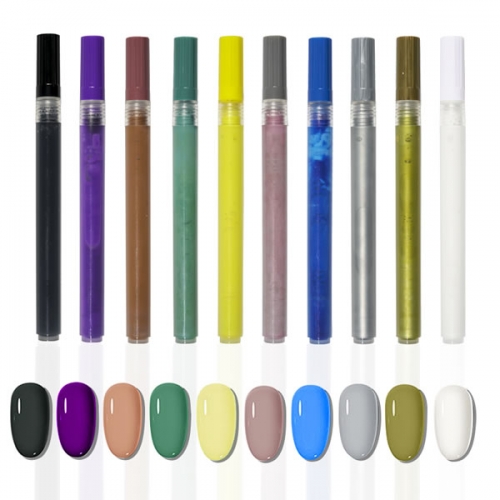POT-108 10 colors nail art painting polish pen