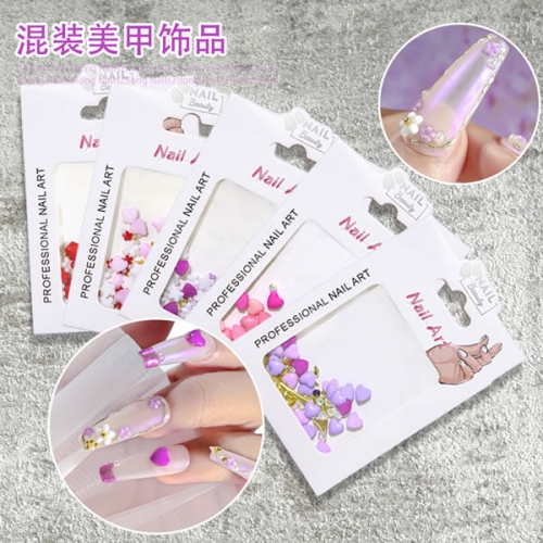 NDO-568 Heart flower 3D nail art decorations