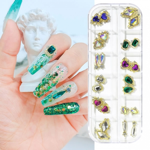 PNR-140 24pcs/box Diamond jewelry nail art rhinestones