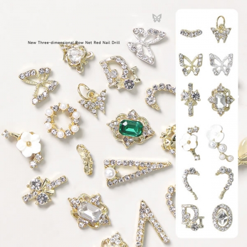 X170 to X189 Butterfly flower diamond crystal nail art rhinestones jewelry