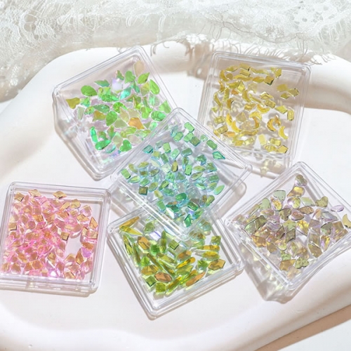 PNR-142 50pcs/box 6 colors aurora nail art rhinestones