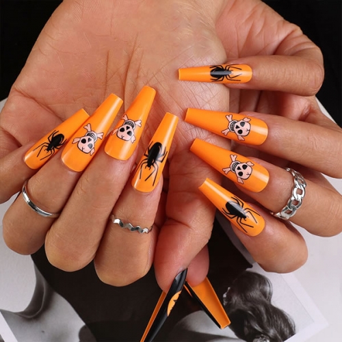 PNT-132 Long ballerina Halloween press on nails