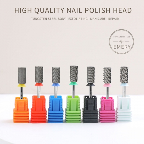 NDB-101 Flat top cylinder tungsten steel nail art drill bits