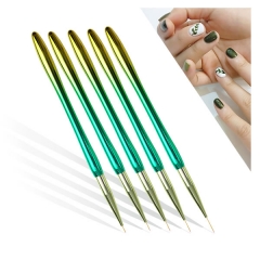 NTS-138 Green gold nail liner brush set