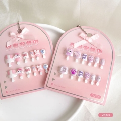 PNT-192 Cute carton little girl press on nails tips