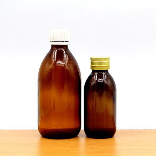 Usine 100CC 250CC sirop pharmaceutique médical ambre/bouteille en verre transparent DIN 28MM